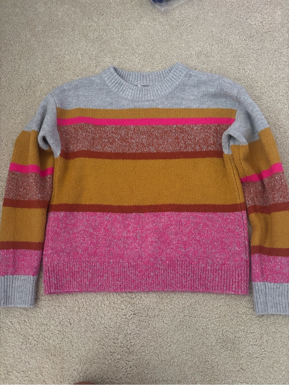 Women’s Lou and grey Loft colorblock Sweater gray pink small